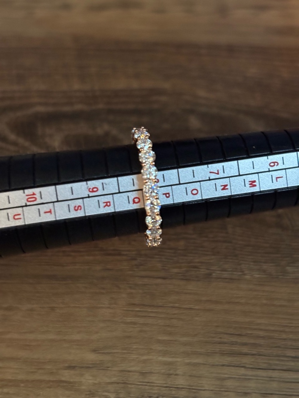 Gold-Tone Moissanite 2.43CT Crystal Eternity Band - Women's Ring